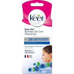 Veet Koude Waxstrips Gezicht Gevoelige Huid - 6 x 20 stuks