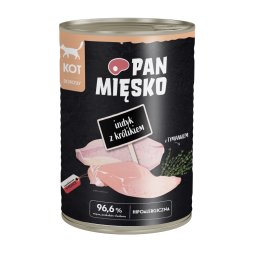 Voordeelpakket: 36x400g Pan Mięsko Cat kalkoen met konijn natvoer voor katten
