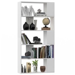 vidaXL Boekenkast / kamerscherm 80x24x159 cm bewerkt hout wit