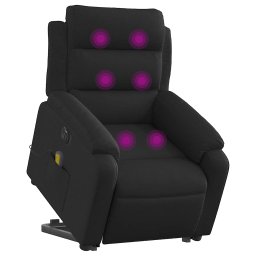 vidaXL Sta-op-massagestoel elektrisch verstelbaar stof zwart