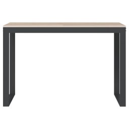 vidaXL Computerbureau 110x60x73 cm spaanplaat zwart en eikenkleurig