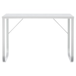 vidaXL Computerbureau 110x60x73 cm spaanplaat wit