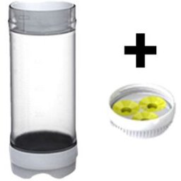 GGM Gastro (6 Stück) Backup Flasche mit Dreilochmembran - 709ml Transparant / Wit / Geel