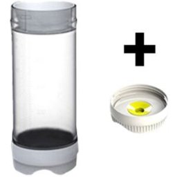 GGM Gastro (6 Stück) Backup Flasche mit Einzellochmembran - 709ml Transparant / Wit / Geel