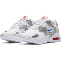 Nike Air Max 2X Dames Sneakers - 38 - White/Racer Blue-White-Metallic Silver