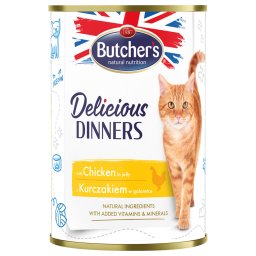 48x 400g Butcher's Delicious Dinners Cat met Kip Natvoer