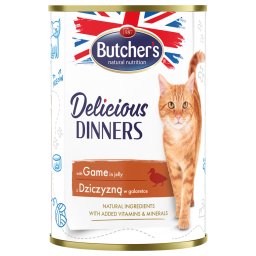 48x 400g Butcher's Delicious Dinners Cat met Wildvoer Nat