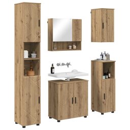 vidaXL Badkamermeubelset 5 st Artisan Eiken 61 x 35 x 64 cm
