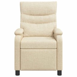 vidaXL Relaxfauteuil Crèmekleurig Stof