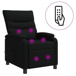 vidaXL Massage Recliner Zwart Stof