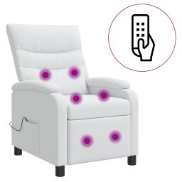 vidaXL Massage Recliner Wit Stof