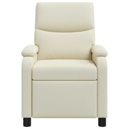 vidaXL Relaxfauteuil Crèmekleurig Kunstleer