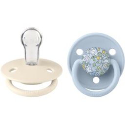 BIBS x Liberty De Lux One Size fopspeen Ivory/ Baby Blue 2 st