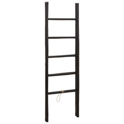 vidaXL Dubbele Handdoekladder Zwart 50 x 50 x 159 cm Bamboe