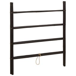 vidaXL Dubbelzijdige dekbedladder Zwart 90 x 50 x 100 cm Bamboe
