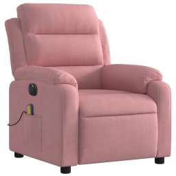 vidaXL Massagestoel elektrisch verstelbaar fluweel roze