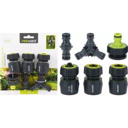 Pro Garden Tuinslang Opzetstukken 6 Stuks Antraciet/Groen