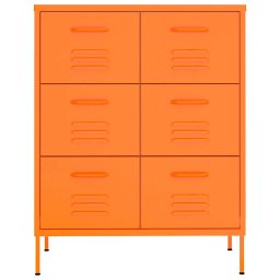 vidaXL Ladekast 80x35x101,5 cm staal oranje