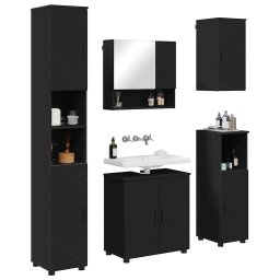 vidaXL Badkamermeubelset 5 st Zwart 61 x 35 x 64 cm