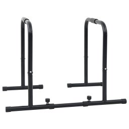 vidaXL Dip Bar Zwart 116 x 66 x 74,5 cm Gepoedercoat staal