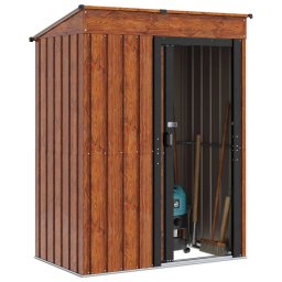 vidaXL Tuinhuisjes Bruin 137 x 81 x 180 cm Metaal