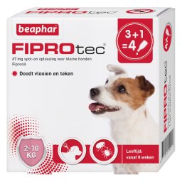 Beaphar FiproTec dog 2-10kg (NL) 4 Pipetten x 0,67 ml (APO)