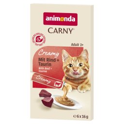 animonda Carny Adult Creamy - 6 x 16 g Rund & Taurine