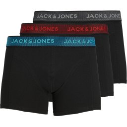 JACK&JONES Maat XXL ADDITIONALS JACWAISTBAND TRUNKS 3 PACK NOOS Heren Onderbroek