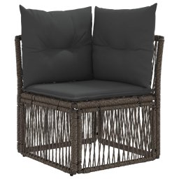 vidaXL Tuinbankenset 9 st Grijs en Donkergrijs poly rattan