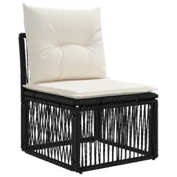 vidaXL Tuinbankenset 13 st Zwart en Cream Wit poly rattan