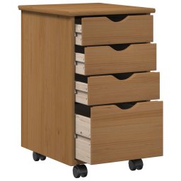 vidaXL Bureau Kas Set 2 st HoningBruin Massief grenenhout