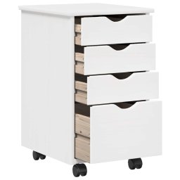 vidaXL Bureau Kas Set 2 st Wit Massief grenenhout