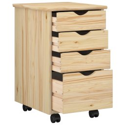 vidaXL Bureau Kas Set 2 st Bruin Massief grenenhout