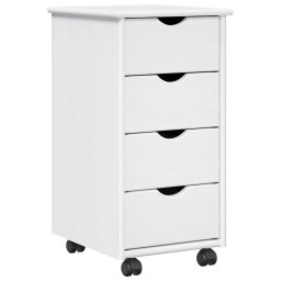 vidaXL Bureau Kas Set 2 st Wit Massief grenenhout