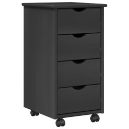 vidaXL Bureau Kas Set 2 st Grijs Massief grenenhout