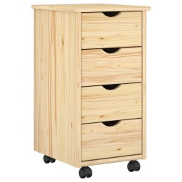 vidaXL Bureau Kas Set 2 st Bruin Massief grenenhout