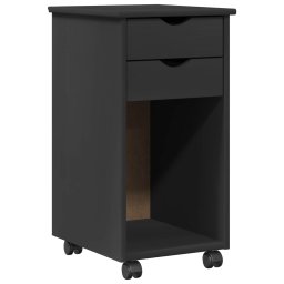 vidaXL Bureau Kas Set 2 st Grijs Massief grenenhout