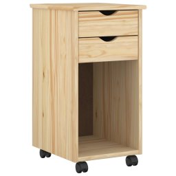 vidaXL Bureau Kas Set 2 st Bruin Massief grenenhout