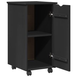vidaXL Bureau Kas Set 2 st Zwart Massief grenenhout