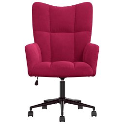 vidaXL Relaxstoel fluweel wijnrood