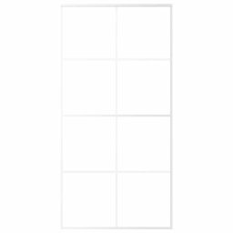 vidaXL Schuifdeur 102,5x205 cm ESG-glas en aluminium wit