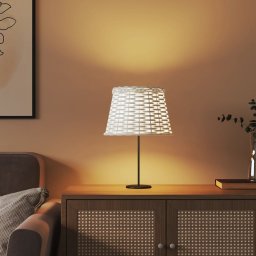 vidaXL Lampenkap Ø25x17 cm wicker wit