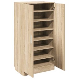 vidaXL Schoenenkast 7 planken eiken