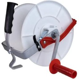Gemi Elettronica Haspel 3:1 met overbrenging voor schrikdraad en lint, snelle oproller voor elektrische afrastering / schrikdraad gemi