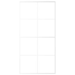vidaXL Schuifdeur 102,5x205 cm mat ESG-glas en aluminium wit