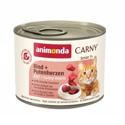 6x200g Senior Rund & Kalkoenhart animonda Carny Kattenvoer