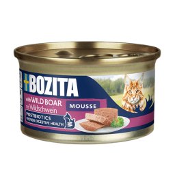 12x85g Bozita Mousse Postbiotics Wildzwijn Kattenvoer nat