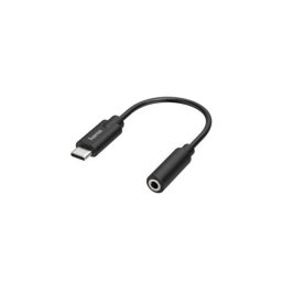 Hama Audio-adapter, USB-C-stekker - 3,5-mm-jack-aansluiting, stereo Mini jack kabel Zwart