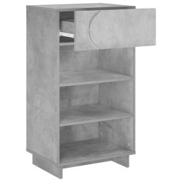vidaXL Schoenenkast 48 x 38 x 87,5 cm Bewerkt hout Betongrijs