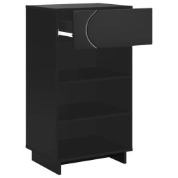 vidaXL Schoenenkast 48 x 38 x 87,5 cm Bewerkt hout Zwart
